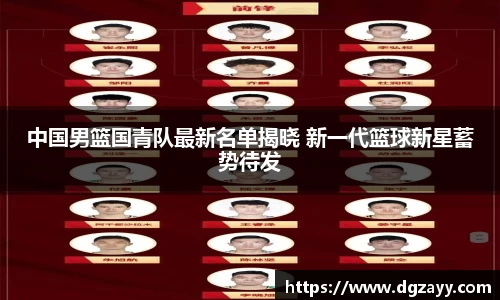 中国男篮国青队最新名单揭晓 新一代篮球新星蓄势待发